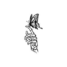 a black and white drawing of a butterfly