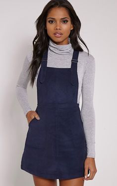 Sila Navy Cord Pinafore Mini Dress Image 2 6th Form Outfits, Cord Dress, Dress Dark Blue, Dress Work, Girly Style, Mini Dresses Online, Pinafore Dress, Overall Dress, How To Style