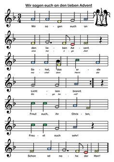 sheet music for children with musical notes