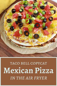 taco bell copycat mexican pizza in the air fryer