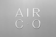 the words air and co are made out of metal