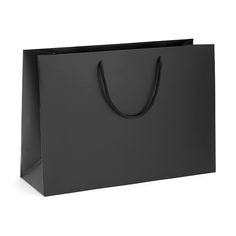 a black shopping bag on a white background