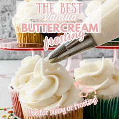 the best vanilla buttercream frosting for piping or frosting