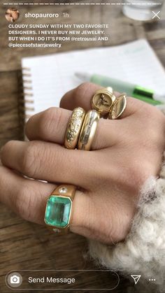 Ring Stacks, Layered Rings, Ring Stack, Chunky Jewelry, Maximalism, Stacked Jewelry, Jewelry Lookbook, Jewelry Outfit, Victorian Jewelry