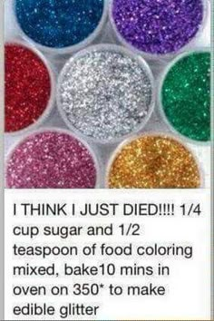 a facebook post with glitter on it and the caption that says, i think just died