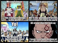 one piece and other anime memes with captions