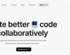 a computer screen with the words write better code collaboration