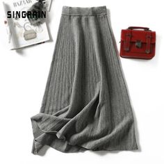 Material: PolyesterMaterial: Knitting CottonMaterial: AcrylicModel Number: I24Waistline: empireGender: WomenPattern Type: StripedSilhouette: A-LineDresses Length: Mid-CalfStyle: CasualDecoration: None Gray Long Skirt For Winter, Winter Full Length Stretch Maxi Skirt, Gray Maxi Skirt For Winter, Winter Stretch Maxi Skirt, Winter Stretch Full-length Maxi Skirt, Casual Full-length Winter Maxi Skirt, Casual Full-length Maxi Skirt For Winter, Knitted Long Skirt, Long Skirt Winter