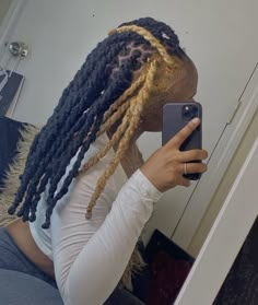 Hoop Hairstyles, Loc Knots, Color Locs, 4c Natural Hairstyles Short, Dyed Dreads, Colored Locs, Traditional Locs, Short Hair Twist Styles