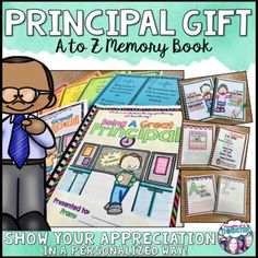 an image of a teacher's appreciation book with the title, principals gift at 2 memory