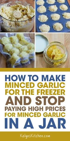 how to make minced garlic for the freezer and stop paying high prices in a jar