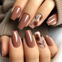 New Fall Nail Designs, Fall Leaves Nails, Nailart Designs, Plum Nails, China Nails, Brown Nails Design, Gel Manicures, Nagellack Trends