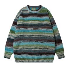 PRICES MAY VARY. Pull On closure Machine Wash Vintage Striped Sweater, Old Man Fashion, Mens Knit Sweater, Oversized Striped Sweater, Striped Knitted Sweater, Pullover Sweater Men, Sweater Oversize, Grandpa Sweater, Crewneck Design