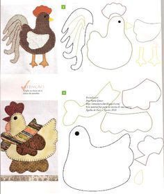 an image of paper cut outs with chickens