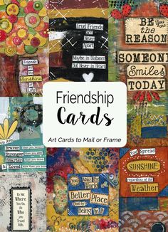 a collage of different types of cards with the words, friends card's