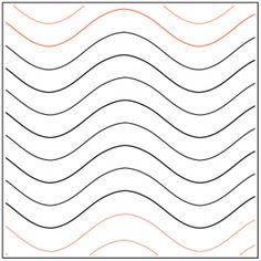 a square with wavy lines in the middle and an orange line at the bottom, on a white background