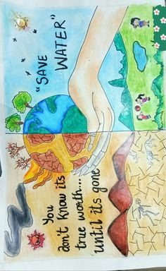 a drawing of a person holding the earth in their hands with words written below it