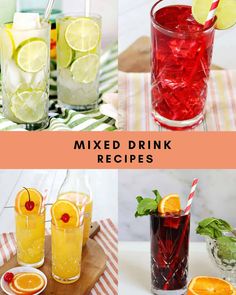 mixed drink recipes with oranges and lemons