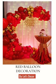 red balloon decoration by let's decor