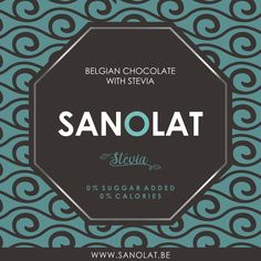 the label for sanolat chocolate with stevia, which is also available in various flavors