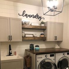 the laundry room is clean and ready for us to use