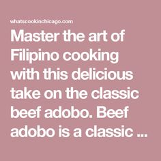 a quote that reads master the art of flipping cooking with this delicious take on the classic beef