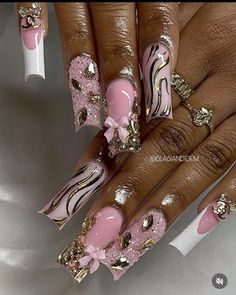 Unique Birthday Nails, Baddie Birthday Aesthetic, Exotic Nail Designs, Acrylic Nail Designs Coffin, Quartz Nails, Hard Nails, Colored Acrylic Nails, Girly Acrylic Nails