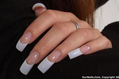 Old School Square Acrylic Nails, Old School French Tip Acrylic Nails, Long Curved Acrylic Nails French Tip, Curved French Tip, Long Curved Nails, Chola Nails, Flare Acrylic Nails, Wide Nails, Curved Nails