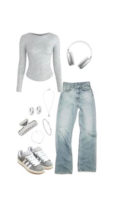 #oufit Campus Outfit, Casual Preppy Outfits, Trendy Outfits For Teens, Casual School Outfits, Mode Inspo