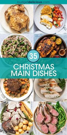 christmas main dishes with the title overlay