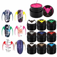 8ml Spider UV Gel Polish Elastic Drawing Soak Off Gel Nail Art Manicure DIY NEW Nail Spider, Spider Gel, Soak Off Gel Nails, Gel Polish Nail Art, Gel Designs, Uv Gel Nails, Pedicure Nail Art, Womens Nails, Styling Gel