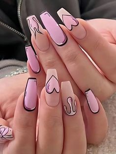 Fake Nails Designs, Colorful Nails, Acrylic Nails Coffin, Matte Nails, Best Acrylic Nails, Long Acrylic Nails