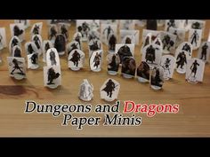 the paper minis are made to look like game characters