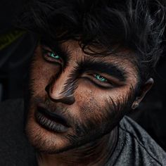 Werewolf Makeup Men, Wolf Makeup Man, Wolf Makeup Male, Wolf Costume Makeup, Mens Halloween Makeup, Werewolf Makeup, Wolf Makeup, Makeup Zombie, Werewolf Costume