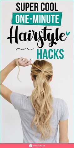 Easy Hairstyles Quick To Do On Yourself, Easy Ways To Fix Long Hair, Quick Easy Hairstyle Long Hair, Simple Ways To Put Hair Up, Cute And Easy Hairstyles To Do Yourself, How To Easily Style Long Hair, Long Hair Hacks Videos, What To Do With My Long Hair, Easy Hair Styles To Do On Yourself For Beginners