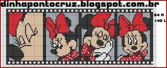 an image of mickey and minnie mouses in the movie strip cross - stitch pattern