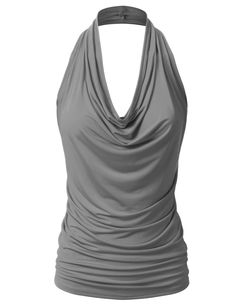 PRICES MAY VARY. Casual Sleeveless Stretchy Halter Neck Draped Front Sexy Backless Low Cut Tank Top Features Halter Neckline, Lightweight, Sleeveless, Draped Front, Open Back. Various Color Choices and Plus Size Available Super Comfortable to Wear, Unique Style, Make You More Beautiful, Sexy and Elegant ** Please check the size chart provided from us to ensure your order ** Due to monitor settings and pixel definition, we cannot guarantee the color that you see will be exact from the actual colo Cheap Spaghetti Strap Tops For Everyday, Cheap Underwire Tops For A Night Out, Cheap Bodycon Tops For A Night Out, Cheap Tops For Club And Party Season, Casual Cheap Tops For Party Season, Cheap Spaghetti Strap Tops For Clubwear, Cheap Spaghetti Strap Tops For Club, Cheap Satin Tops For Women, Cheap Stretch T-shirt For Clubwear