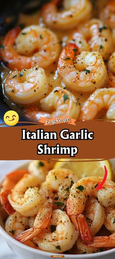 this is an image of italian garlic shrimp