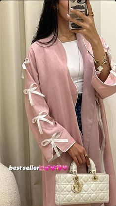 Creative Abaya Designs, Abaya Designs 2024, New Abaya Designs 2024, Cute Abaya, Pink Abaya Design, Coquette Abaya, Cute Hijabi Outfits, Abaya Designs Latest, Abaya Fashion Dubai