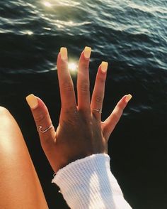 Short Acrylic Nails Designs, Summer Nails Colors, Acrylic Nails Coffin, Yellow Nails, Dream Nails, Pretty Acrylic Nails, Short Acrylic Nails, Nail Designs Summer