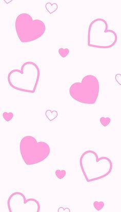 pink hearts are flying in the air