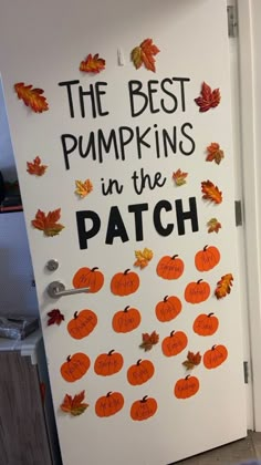 the best pumpkins in the patch door decoration