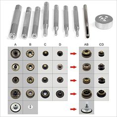 the parts and components of an automatic sewing machine are shown in this diagram, which shows how to make buttons