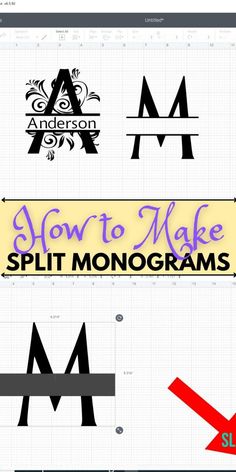 how to make split monograms in adobe, wordpress and other graphic projects