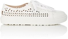 Sam Edelman SAM EDELMAN WOMEN'S RAINA LASER-CUT LEATHER SNEAKERS Lazer Cut, Laser Cut Leather, Laser Cutout, Shoe Fits, White Flats, Lug Sole, Leather Goods, Up Styles, Sam Edelman