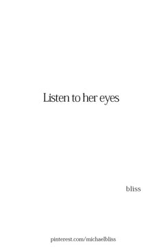 a white book cover with the words listen to her eyes