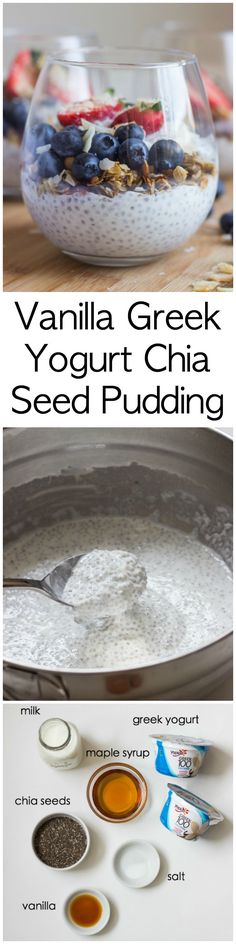 vanilla greek yogurt chia seed pudding recipe