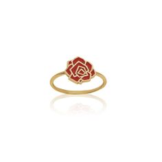 red rose ring in 14k gold vermeil Floral Jewelry, Rose Ring, Floral Jewellery, Inspired Jewelry, Delicate Flower, Ring Gold, The Rose, Green Thumb, Neon Pink