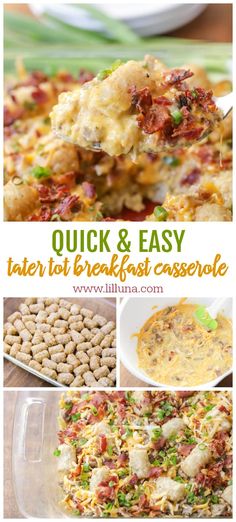 quick and easy tater tot breakfast casserole is the perfect meal for busy mornings