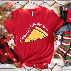 A Lovely Cheese Pizza Just For Me Sweatshirt, Funny Home Alone Shirt, Cheese Pizza  T-Shirt, Kevin Mcallister Quote, Christmas Gift by CocoApparelCreations on Etsy Kevin Mcallister, Pizza Tshirt, Just For Me, Cheese Pizza, Birthday Bash